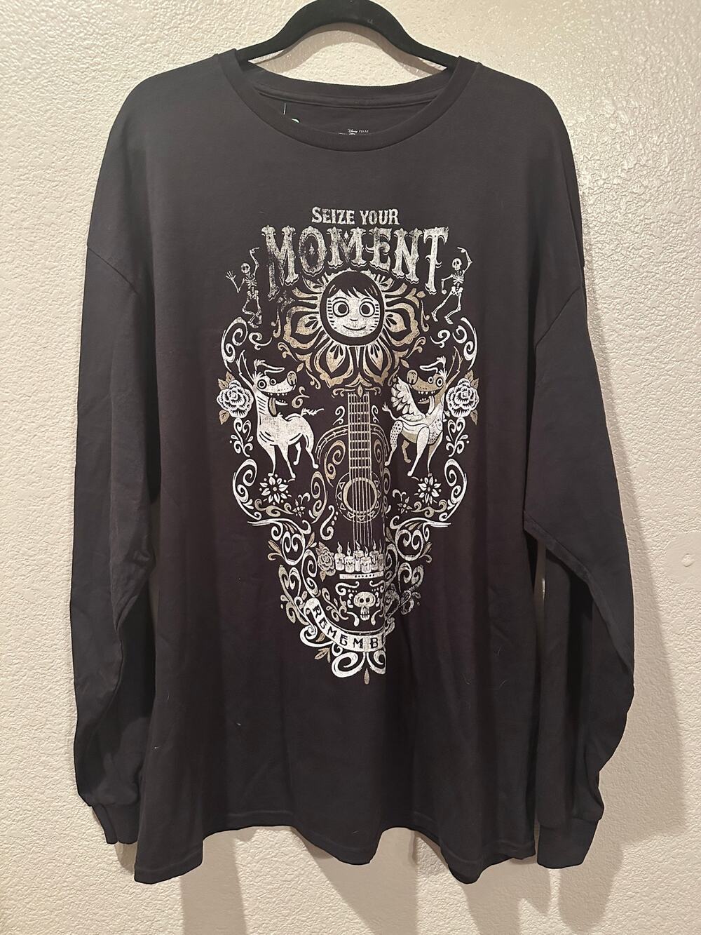 NWOT Disney Pixar Coco Miguel & Dante Seize Ur Moment Longsleeve Skull XXL XXXL